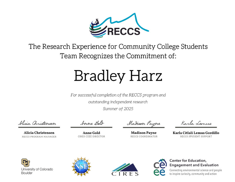 RECCS Certificate